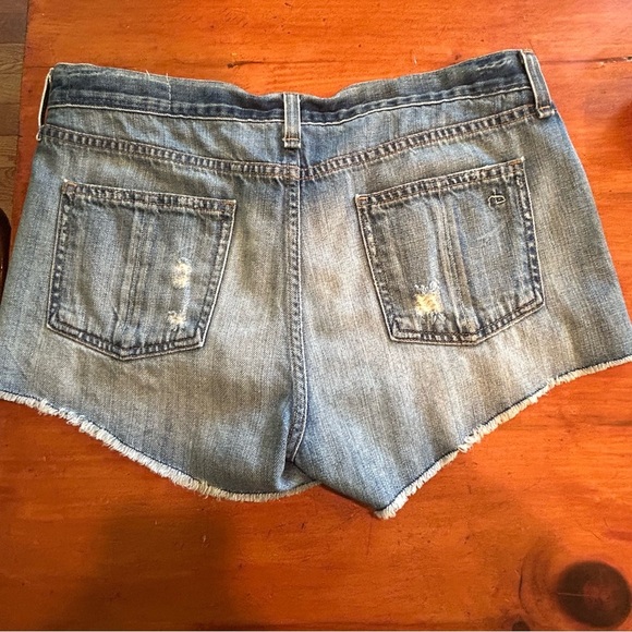 Rag & Bone Shorts Womens 28 Denim Cotton Cut Off Chesapeake Distressed Raw Hem - Picture 10 of 11